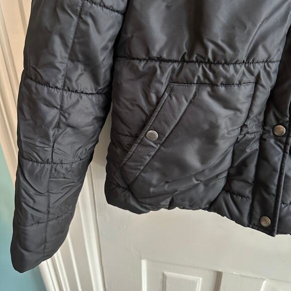 Eddie Bauer Puffer Jacket Coat Buffalo Plaid Trim - Picture 5 of 9